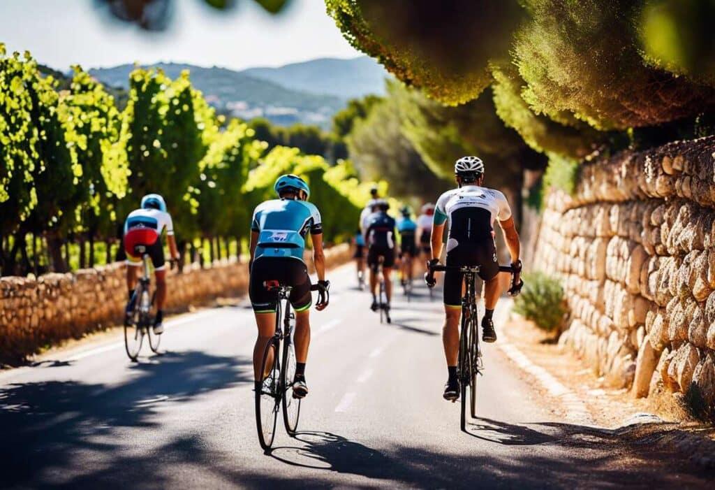 Sortie VTT et vélo de route pour groupe d'entreprise près de Toulon.
